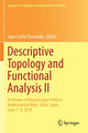 Book cover of: Descriptive Topology and Functional Analysis II. By: Juan Carlos Ferrando