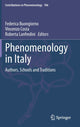 Book cover of: Phenomenology in Italy. By: Federica Buongiorno