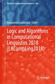Book cover of: Logic and Algorithms in Computational Linguistics 2018 (LACompLing2018). By: Roussanka Loukanova