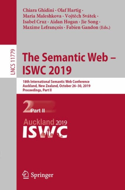 Book cover of: Semantic Web – ISWC 2019. By: Chiara Ghidini