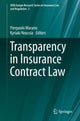 Book cover of: Transparency in Insurance Contract Law. By: Pierpaolo Marano