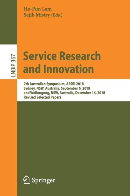 Book cover of: Service Research and Innovation. By: Ho-Pun Lam