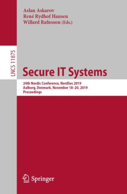 Book cover of: Secure IT Systems. By: Aslan Askarov