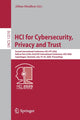 Book cover of: HCI for Cybersecurity, Privacy and Trust. By: Abbas Moallem