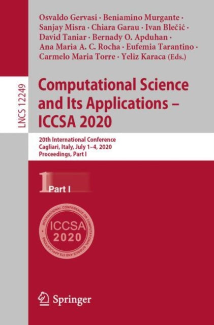 Book cover of: Computational Science and Its Applications – ICCSA 2020. By: Osvaldo Gervasi