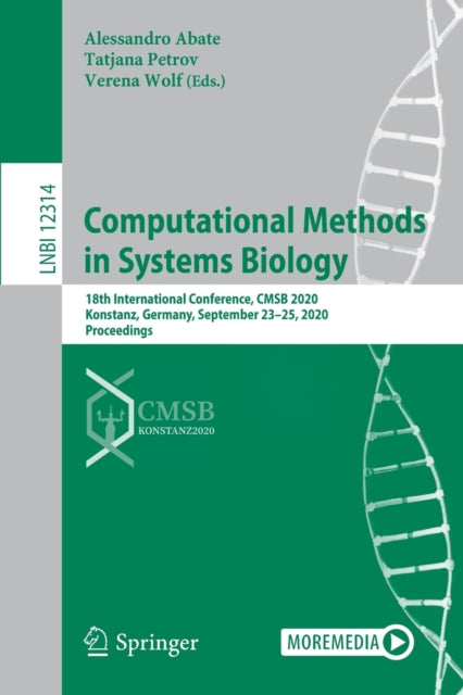 Book cover of: Computational Methods in Systems Biology. By: Alessandro Abate