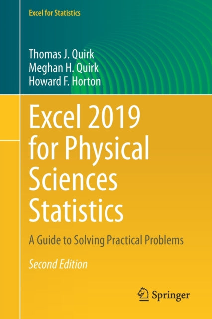 Book cover of: Excel 2019 for Physical Sciences Statistics. By: Thomas J. Quirk