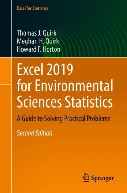 Book cover of: Excel 2019 for Environmental Sciences Statistics. By: Thomas J. Quirk