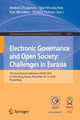 Book cover of: Electronic Governance and Open Society: Challenges in Eurasia. By: Andrei Chugunov