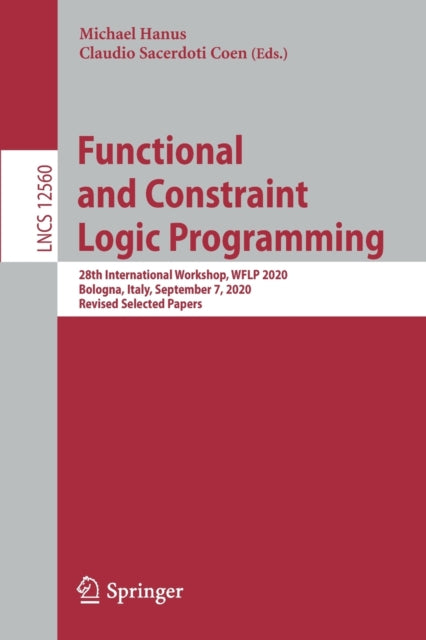 Book cover of: Functional and Constraint Logic Programming. By: Michael Hanus