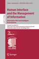 Book cover of: Human Interface and the Management of Information. Information-Rich and Intelligent Environments. By: Sakae Yamamoto