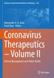 Book cover of: Coronavirus Therapeutics – Volume II. By: Alexzander A. A. Asea