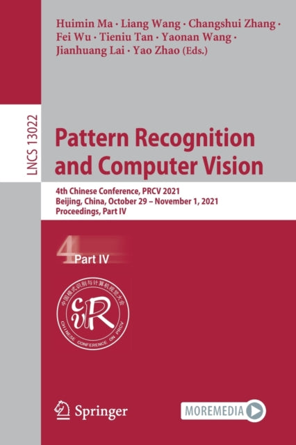 Book cover of: Pattern Recognition and Computer Vision. By: Huimin Ma