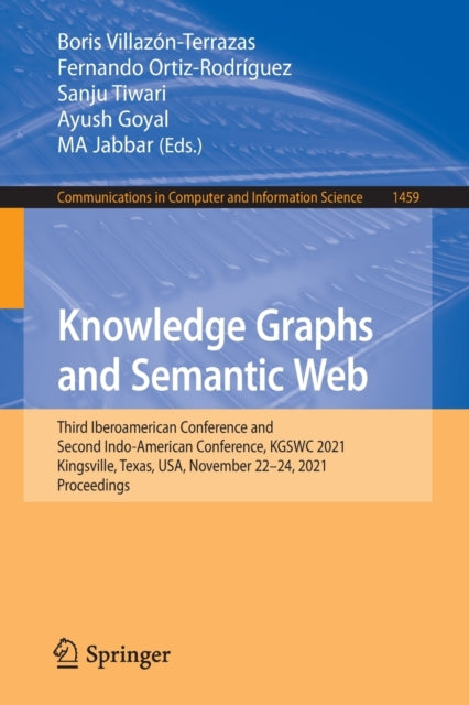 Book cover of: Knowledge Graphs and Semantic Web. By: Boris Villazon-Terrazas