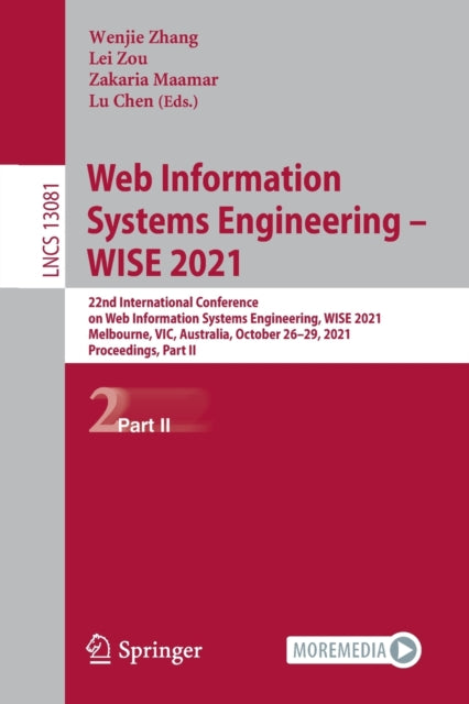 Book cover of: Web Information Systems Engineering – WISE 2021. By: UNSW Sydney
