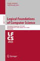 Book cover of: Logical Foundations of Computer Science. By: Sergei Artemov