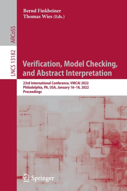 Book cover of: Verification, Model Checking, and Abstract Interpretation. By: Bernd Finkbeiner