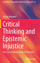 Book cover of: Critical Thinking and Epistemic Injustice. By: Alessia Marabini
