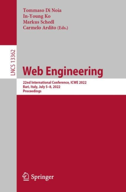 Book cover of: Web Engineering. By: Tommaso Di Noia