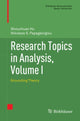 Book cover of: Research Topics in Analysis, Volume I. By: Shouchuan Hu