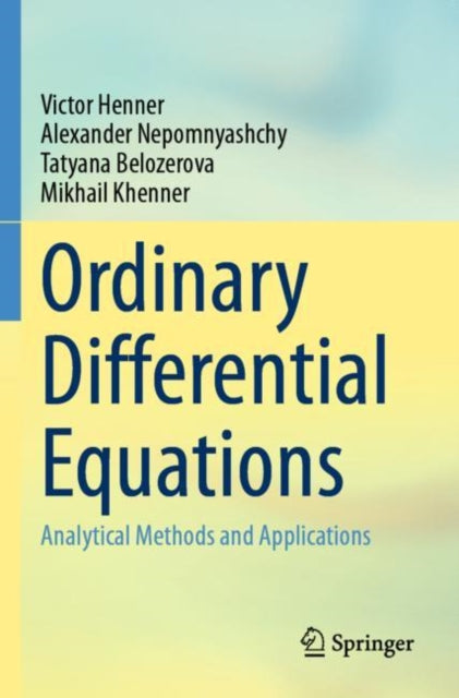 Book cover of: Ordinary Differential Equations. By: Victor Henner