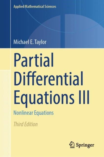 Book cover of: Partial Differential Equations III. By: Michael E. Taylor