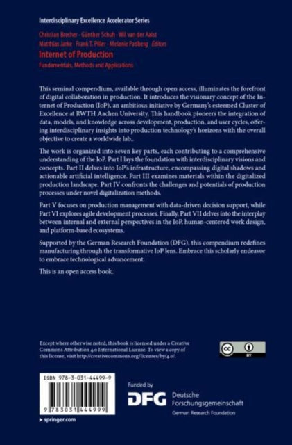 Book cover of: Internet of Production. By: Christian Brecher