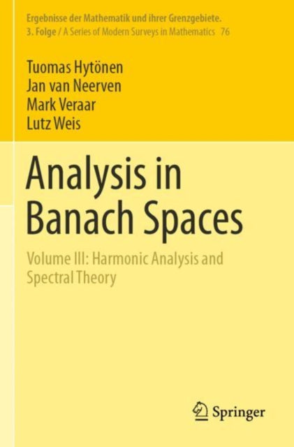 Book cover of: Analysis in Banach Spaces. By: Tuomas Hytönen
