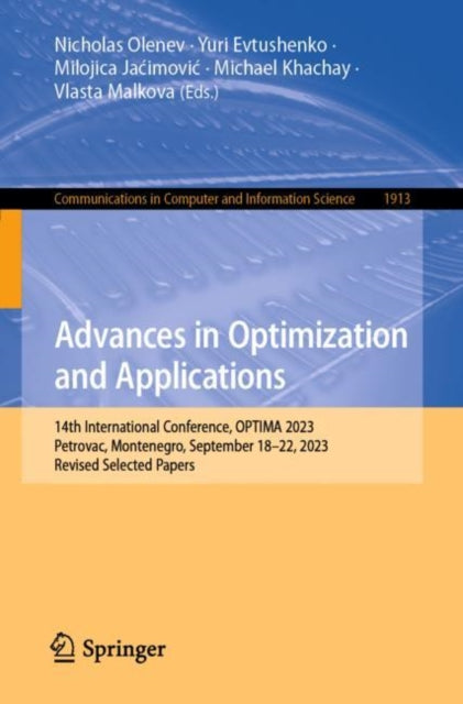 Book cover of: Advances in Optimization and Applications. By: Nicholas Olenev
