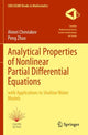 Book cover of: Analytical Properties of Nonlinear Partial Differential Equations