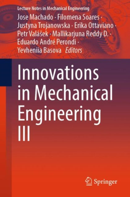 Book cover of: Innovations in Mechanical Engineering III. By: Jose Machado