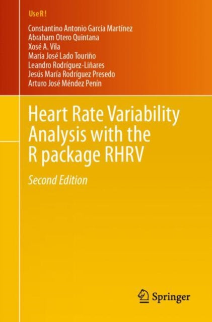 Book cover of: Heart Rate Variability Analysis with the R package RHRV. By: Constantino Antonio García Martínez