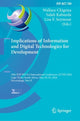 Book cover of: Implications of Information and Digital Technologies for Development. By: Wallace Chigona