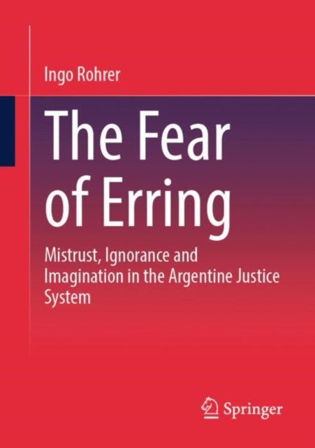 Book cover of: Fear of Erring. By: Ingo Rohrer