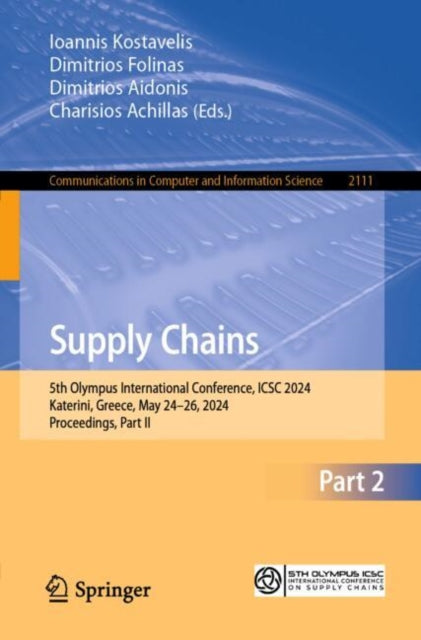 Book cover of: Supply Chains. By: Ioannis Kostavelis