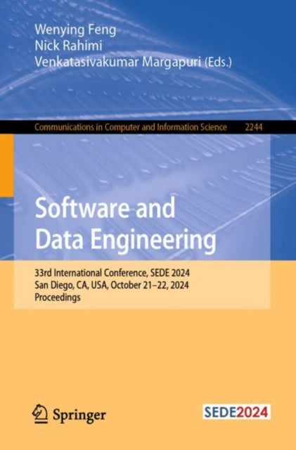 Book cover of: Software and Data Engineering. By: Wenying Feng