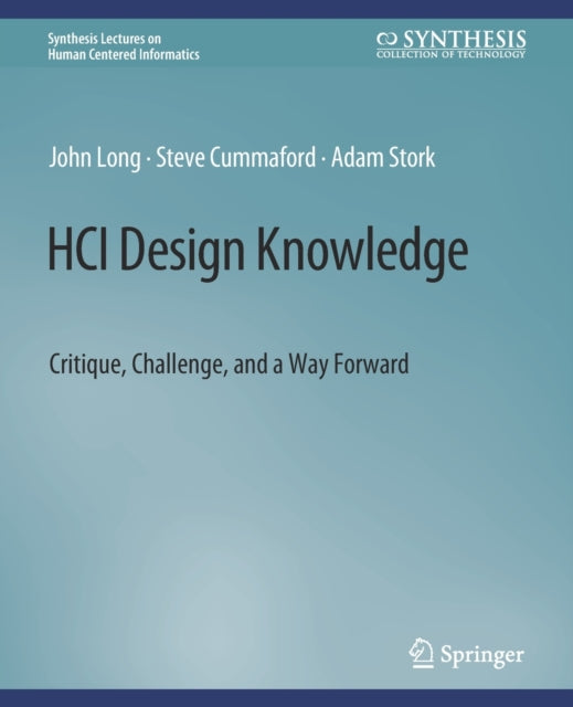 Book cover of: HCI Design Knowledge. By: Long John