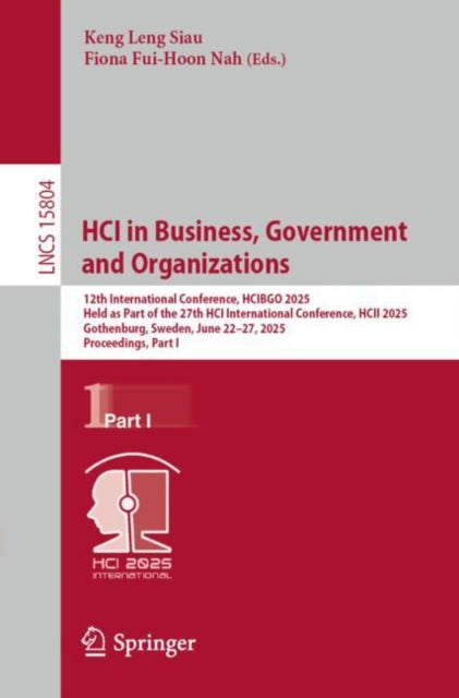 Book cover of: HCI in Business, Government and Organizations