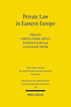 Book cover of: Private Law in Eastern Europe. By: Christa Jessel-Holst