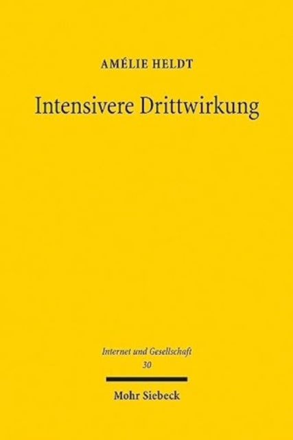 Book cover of: Intensivere Drittwirkung. By: Amélie Heldt