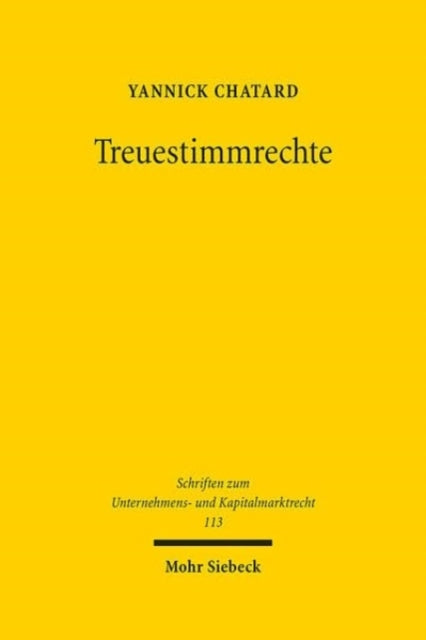 Book cover of: Treuestimmrechte. By: Yannick Chatard