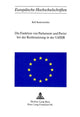 Book cover of: Die Funktion von Parlament und Partei bei der Rechtssetzung in der UdSSR