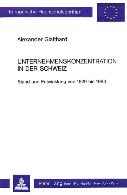 Book cover of: Unternehmenskonzentration in der Schweiz