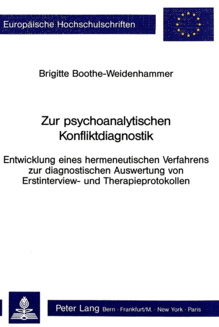 Book cover of: Zur psychoanalytischen Konfliktdiagnostik