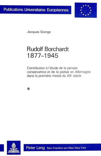 Book cover of: Rudolf Borchardt 1877-1945
