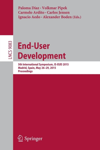 Book cover of: End-User Development. By: Paloma Díaz