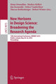 Book cover of: New Horizons in Design Science: Broadening the Research Agenda. By: Brian Donnellan