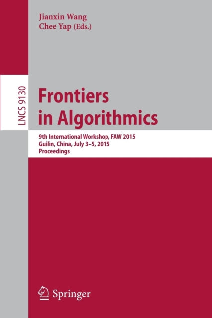Book cover of: Frontiers in Algorithmics. By: Jianxin Wang