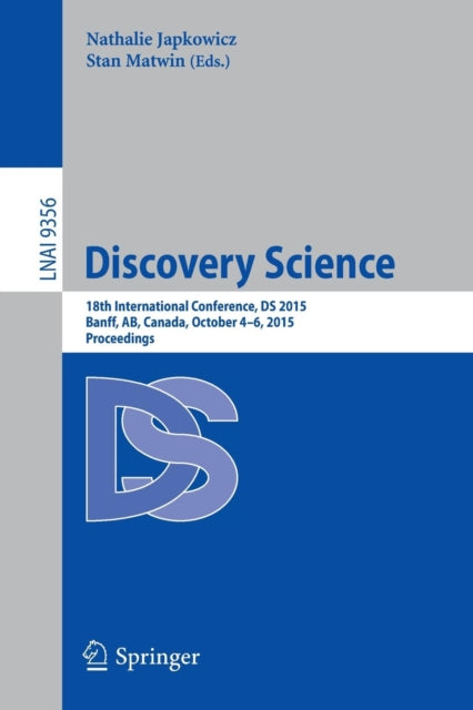 Book cover of: Discovery Science. By: Nathalie Japkowicz