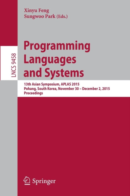 Book cover of: Programming Languages and Systems. By: Xinyu Feng
